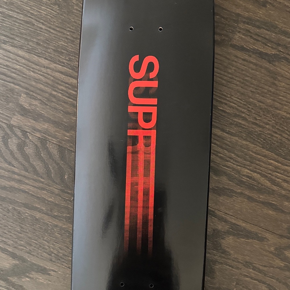 Supreme Black Skateboard with Red Logo - Picture 2 of 5